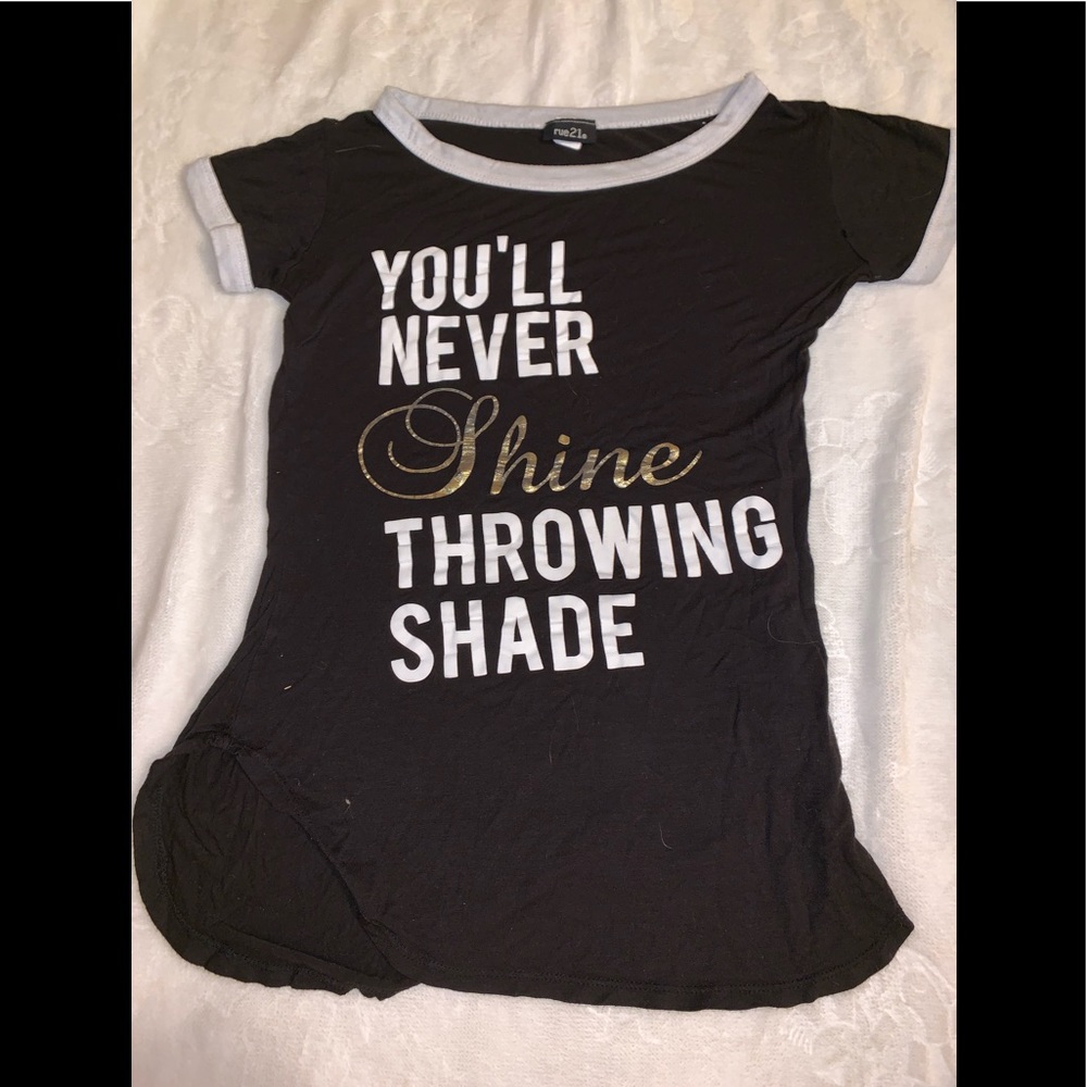 A flowy black shirt